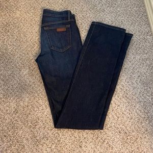 Joe’s jeans in dark denim